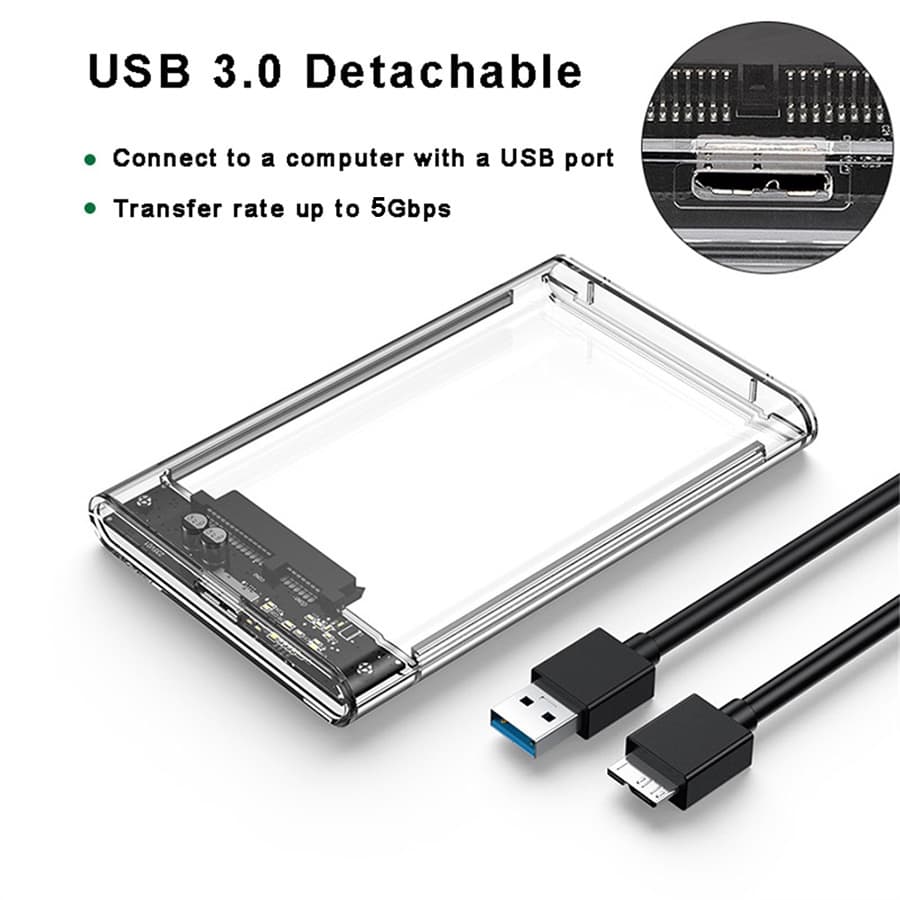 กล่องใส่ HDD USB 3.0 External Box Hard Drive 2.5 กล่องใส่ฮาร์ดดิส External Hard Drive เชื่อมต่อคอมพิวเตอร์ ,SmartTV รูปที่ 4