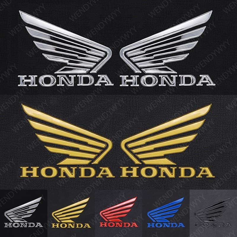 สติกเกอร์โลโก้พลาสติก 3D 3M สําหรับติดตกแต่งรถจักรยานยนต์ Honda Wings รูปที่ 1
