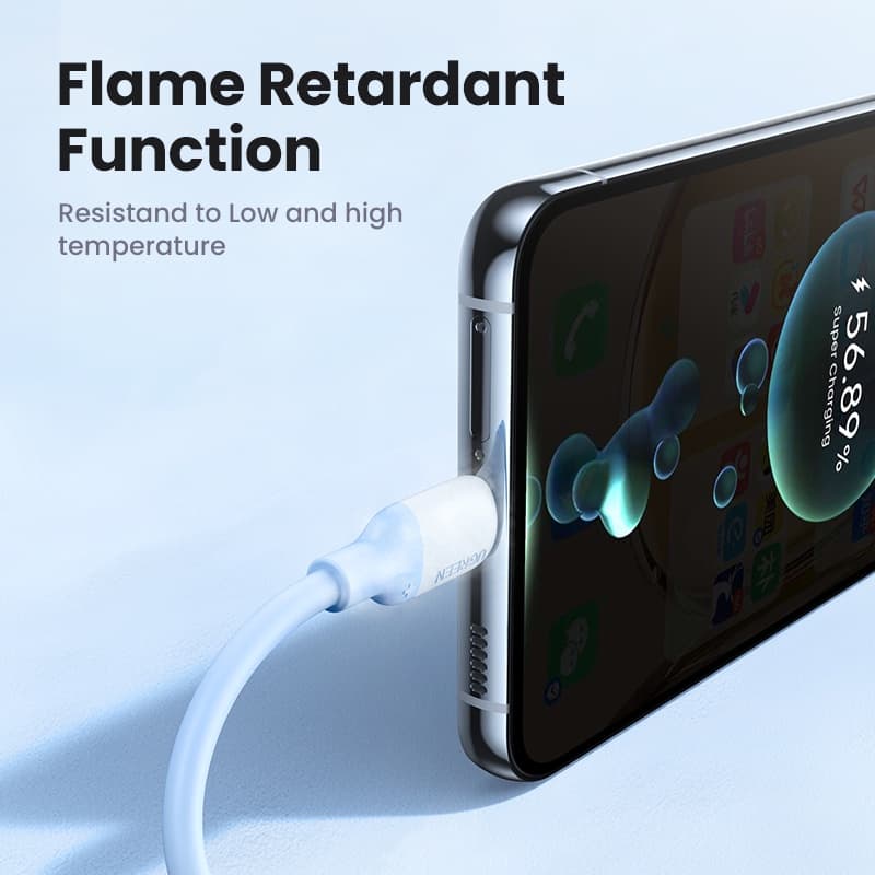 Ugreen สายเคเบิล USB C 60W Type C เป็น Type C สําหรับ MacBook Samsung Huawei PD60W USB Type C สายชาร์จเร็ว ซิลิโคนเหลว รูปที่ 8