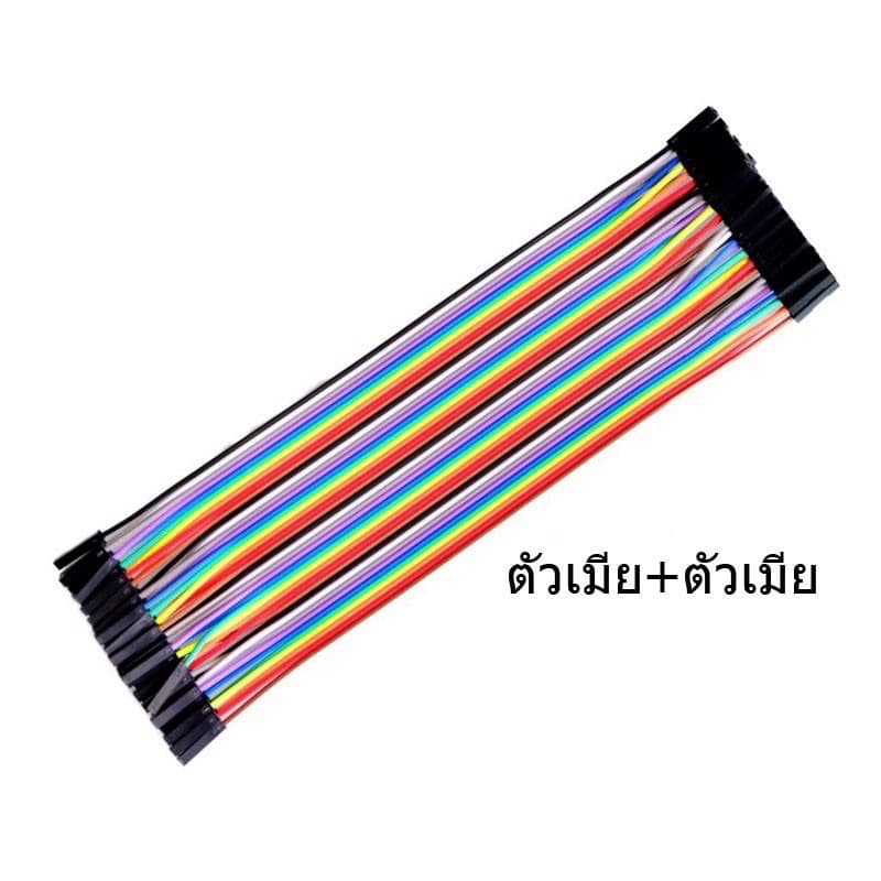 สายจัมป์ 10/15/20/30 cm. 40P สายแพจัมป์ Jumper Wire Bread Board Rehearsal 2.54mm DuPont Line รูปที่ 3