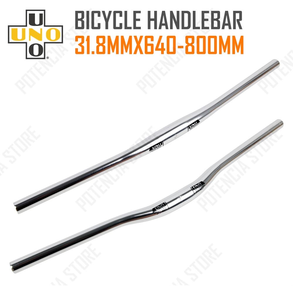 UNO จักรยานHandlebar Matteสีดํา/Bright Silver Mtb Handlebar Fitสําหรับ 25.4/31.8 มม.จักรยานStemอุปกรณ์เสริม รูปที่ 7