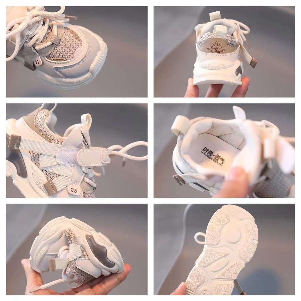 SUGE รองเท้าผ้าใบลําลอง พื้นหนา กันลื่น แฟชั่นสําหรับเด็กผู้ชาย และเด็กผู้หญิง เหมาะกับการเล่นกีฬา รูปที่ 8