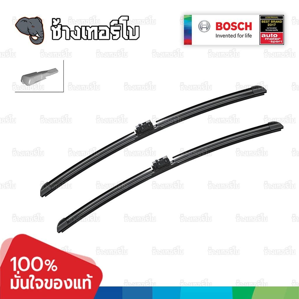 BOSCH ⏩A844S⏪ 22/22 BENZ C-Class , GLC ขนาด 22+22 นิ้ว | ใบปัดน้ำฝน AEROTWIN รูปที่ 4
