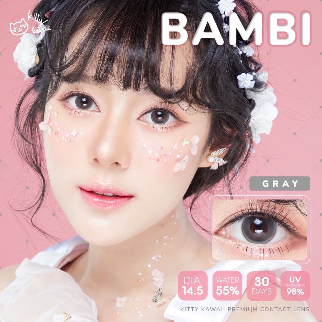 คอนแทคเลนส์ขนาดกลาง Bambi สี : Brown / Gray / Hazel รูปที่ 4