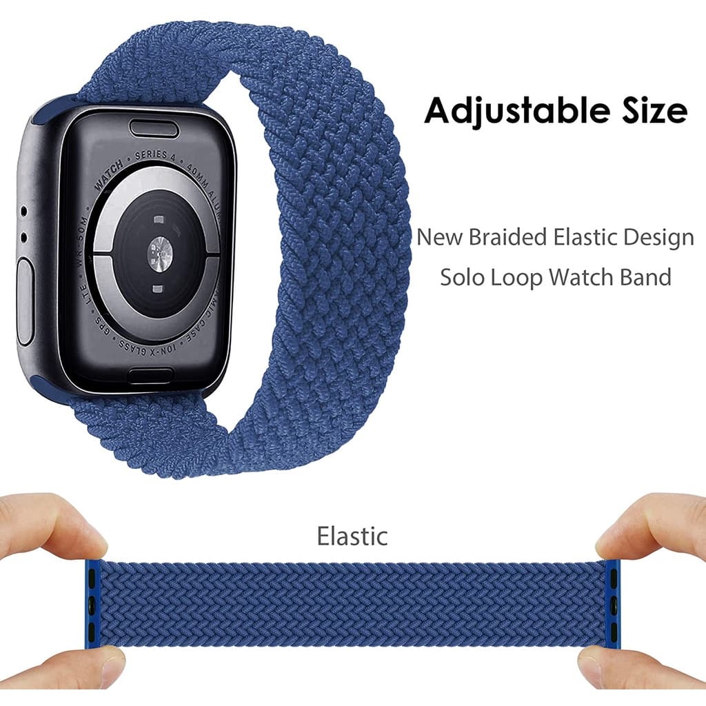 Braided Solo Loop สําหรับ For Smart Watch Series 10 9 8 7 6 5 3 4 SE Ultra 2 49 มม.44 มม.45 มม.42 มม.46 มม.40 มม.38 มม.สร้อยข้อมือ รูปที่ 7