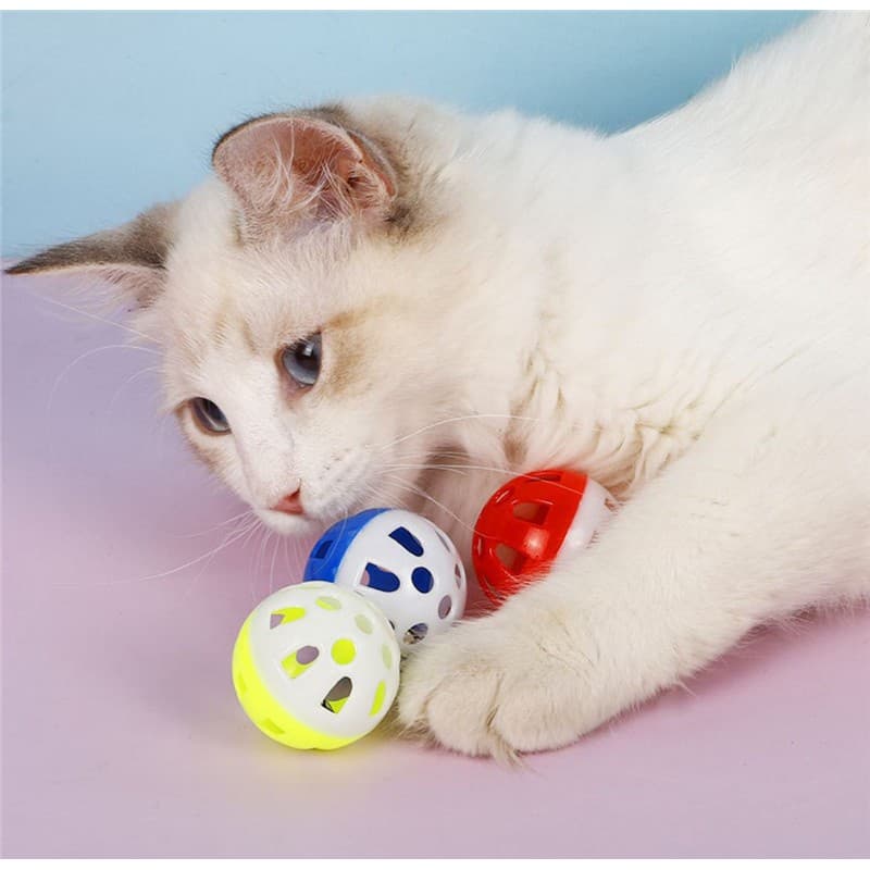 KTCAT ลูกบอล สายรุ้ง กระดิ่ง กรุ๊งกริ๊ง ของเล่นแมว ลูกกระพรวน ลูกบอลแมว ของเล่นสัตว์เลี้ยง ของเล่นสำหรับนกแก้ว รูปที่ 2