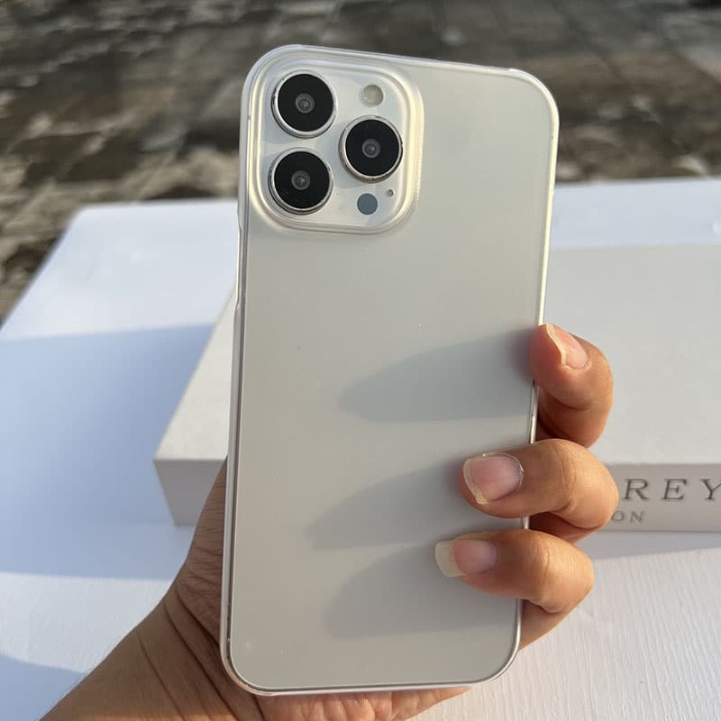 โปร่งใสสีขาวหยาบmatte Texture Hard PCสําหรับiPhone 15Promax 15 13Promax 14Promax 11 13 13Pro 14Pro 14 12 12Pro 12Promax X Xs Xr Xsmax 11Pro 11Promax 7 8 7P 16 16Promax รูปที่ 7