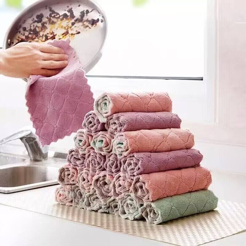 Mangihome ผ้าเช็ดโต๊ะซับน้ำ ผ้าอเนกประสงค์ เช็ดโต๊ะ ขี้ริ้ว เช็ดจาน ทำความสะอาด ซึมซับน้ำได้ดี 10/30/50แผ่น 25x25 จัดส่งที่รวดเร็ว รูปที่ 5