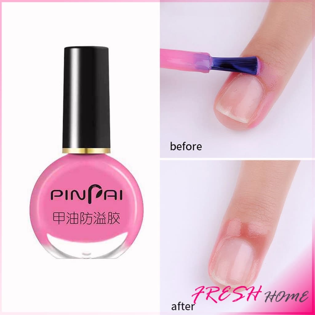 กาวทาขอบเล็บกันเลอะ สำหรับทาขอบเล็บกันสีทาเล็บเลอะ สีชมพู กับ สีขาว Nail Polish รูปที่ 7