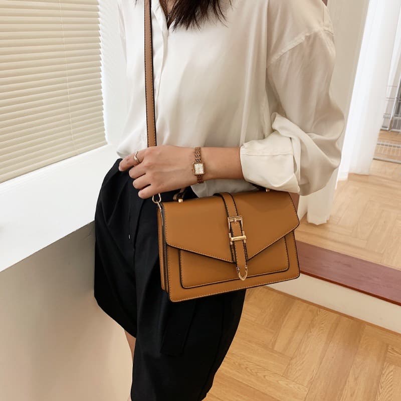 กระเป๋าถือ กระเป๋าสะพาย crossbody หนัง PU พรีเมี่ยม สวยหรู รูปที่ 8