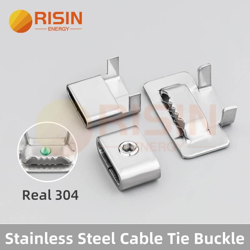 Risin หัวเข็มขัดล็อคหู สเตนเลส 304 SUS 12 มม. 16 มม. 20 มม. พร้อมสายคล้อง 20 ชิ้น ต่อล็อต รูปที่ 4