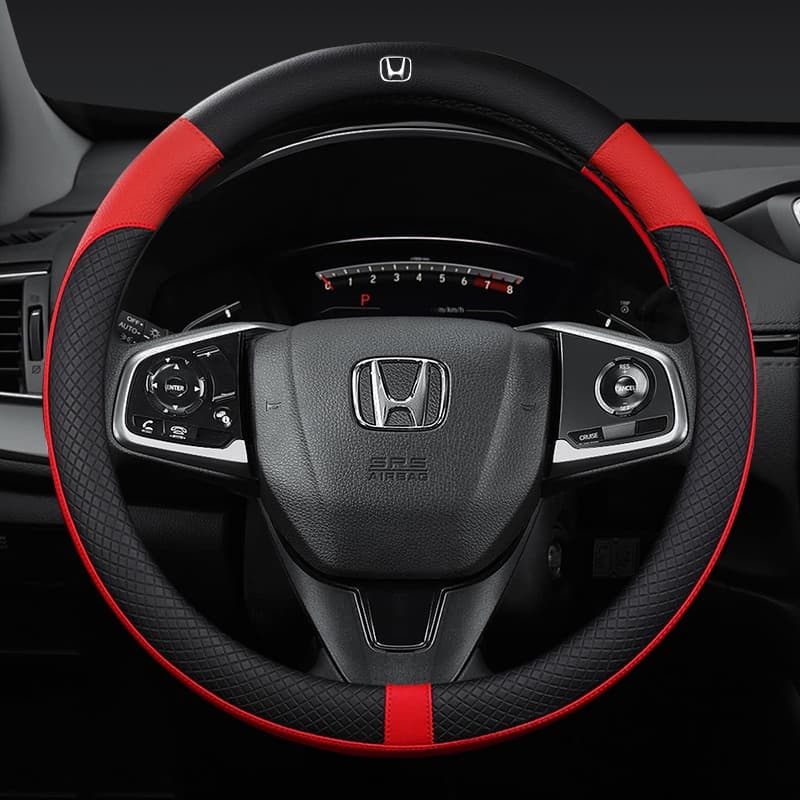 ปลอกหนังหุ้มพวงมาลัยรถยนต์ กันลื่น ขนาด 38 ซม. สําหรับ Honda BRV HRV City Civic Jazz Accord CRV รูปที่ 4