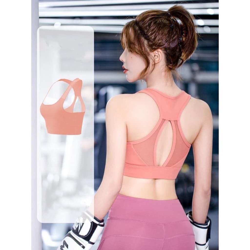สปอร์ตบราสำหรับออกกำลังกาย ดีไซน์เว้าหลัง มีฟองน้ำในตัว ผ้าหนา ใส่กระชับ ยืดหยุ่นได้ดี รูปที่ 7