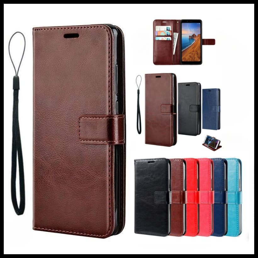 เคส vivo y11 y12 y12i y15 y17 1901 1902 1903 1904 1906 กระเป๋าสตางค์หนังศูนย์พร้อมเชือกฟรีและฝาครอบกระเป๋าสตางค์แบบพับกันกระแทก รูปที่ 1