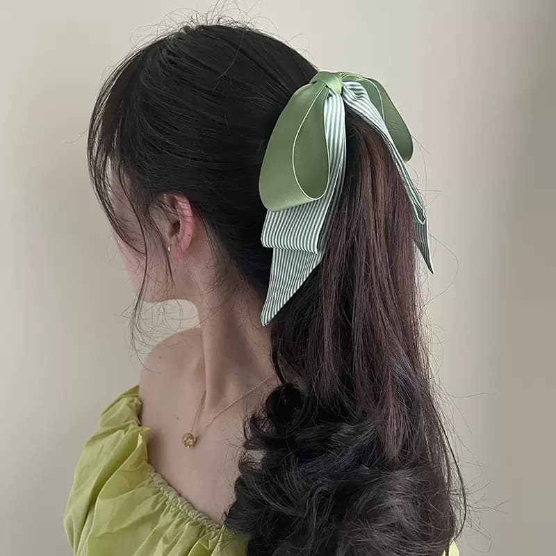 กิ๊บติดผม รูปกล้วย ประดับโบว์ สีฟ้า แฟชั่นฤดูร้อน สไตล์เกาหลี สําหรับเด็กผู้หญิง รูปที่ 5