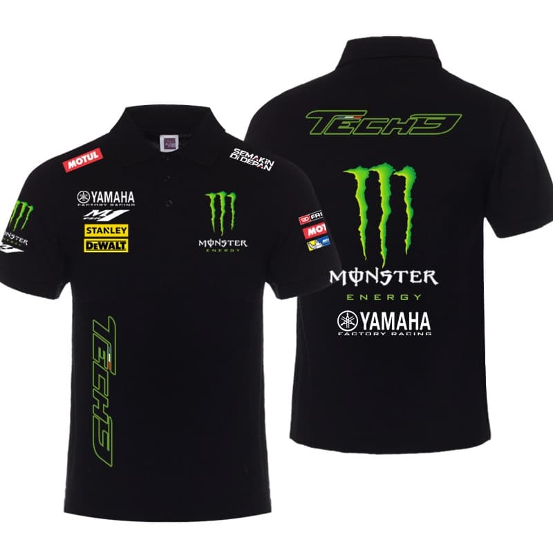 เสื้อโปโลแขนสั้น คอปก พิมพ์ลายทีมแข่งรถจักรยานยนต์ Moto GP สําหรับผู้ชาย รูปที่ 1