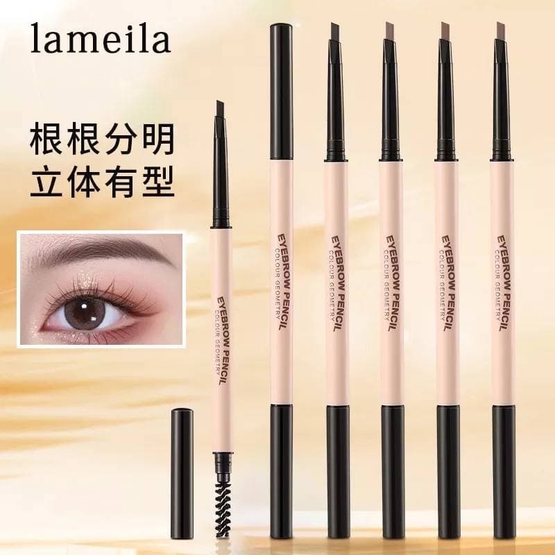 lameila ดินสอเขียนคิ้ว แบบหมุน พร้อมแปรงปัดคิ้ว เนื้อดี เขียนง่าย เส้นคม กันน้ำ ติดทนนาน รูปที่ 2