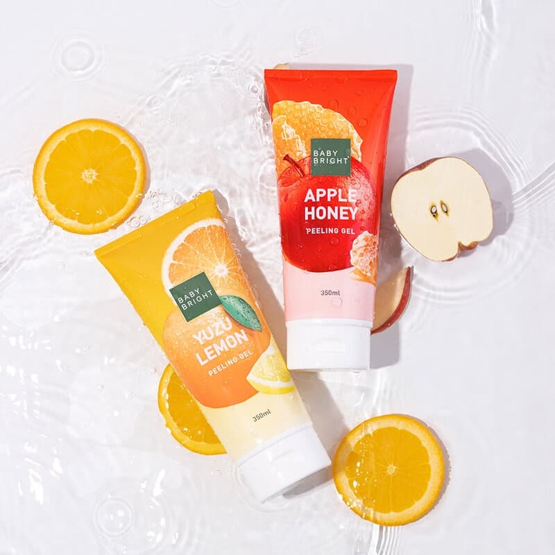Baby Bright Apple Honey Peeling Gel 350ml เบบี้ ไบร์ท เจลลอกขี้ไคล สูตรผิวเต่งตึง ชุ่มชื้น ลดเลือนริ้วรอย. รูปที่ 5