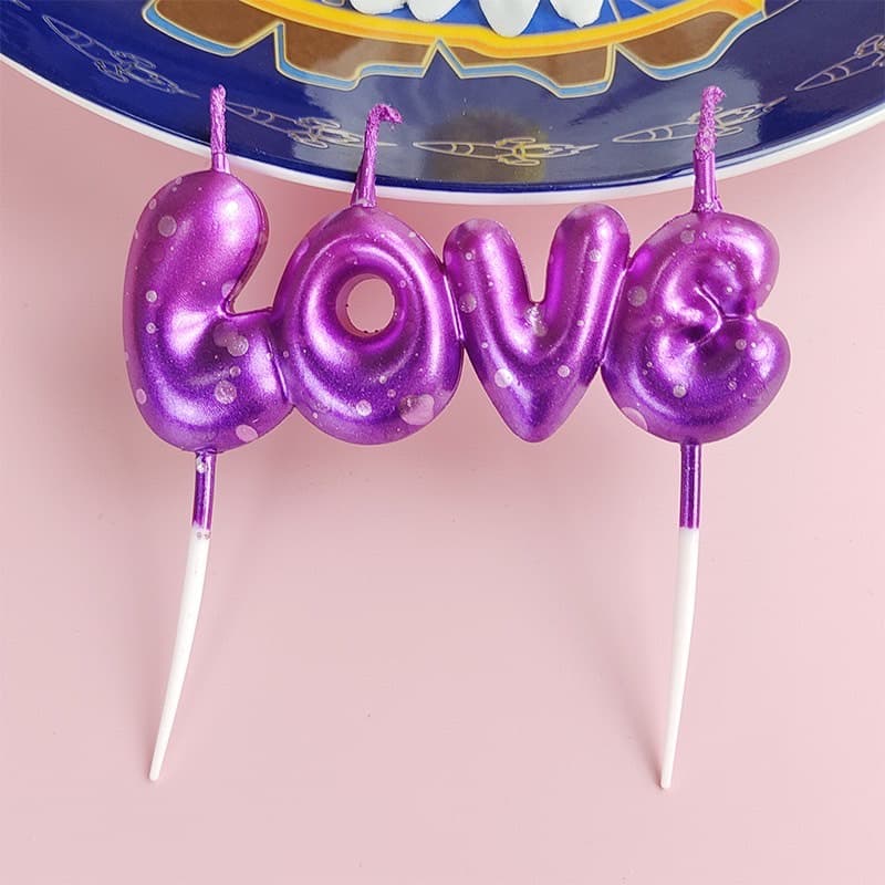 ร้านไทย เทียนวันเกิด Happy Birthday เทียนLOVE เค้ก cake เทียน อุปกรณ์ตกแต่งเค้ก V1-3 รูปที่ 8