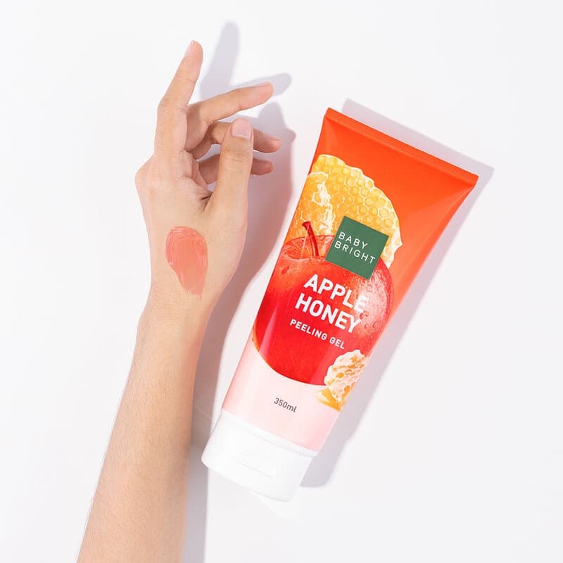 Baby Bright Apple Honey Peeling Gel 350ml เบบี้ ไบร์ท เจลลอกขี้ไคล สูตรผิวเต่งตึง ชุ่มชื้น ลดเลือนริ้วรอย. รูปที่ 6