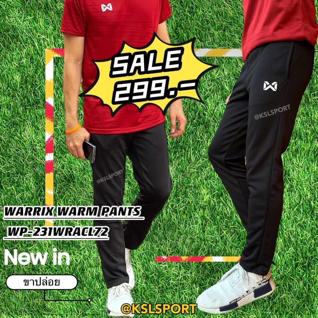 WARRIX กางเกงวอร์มขายาว ขาปล่อย รหัส WP-231WRACL72 Jogger ใส่วิ่ง ออกกำลังกาย ทำงาน สีดำ กรมท่า เทา รูปที่ 6