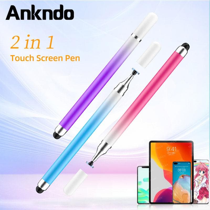 Ankndo ปากกาสไตลัส 2 In1 ไล่โทนสี สําหรับแท็บเล็ต Android Samsung Xiaomi รูปที่ 2