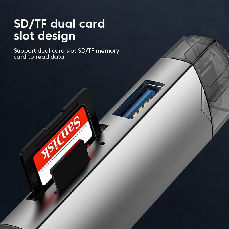 Moov CR01 6 in 1 Card Reader Type C / USB 3.0 / Micro OTG เครื่องอ่านการ์ด SD card แฟลชไดรฟ์ รูปที่ 2