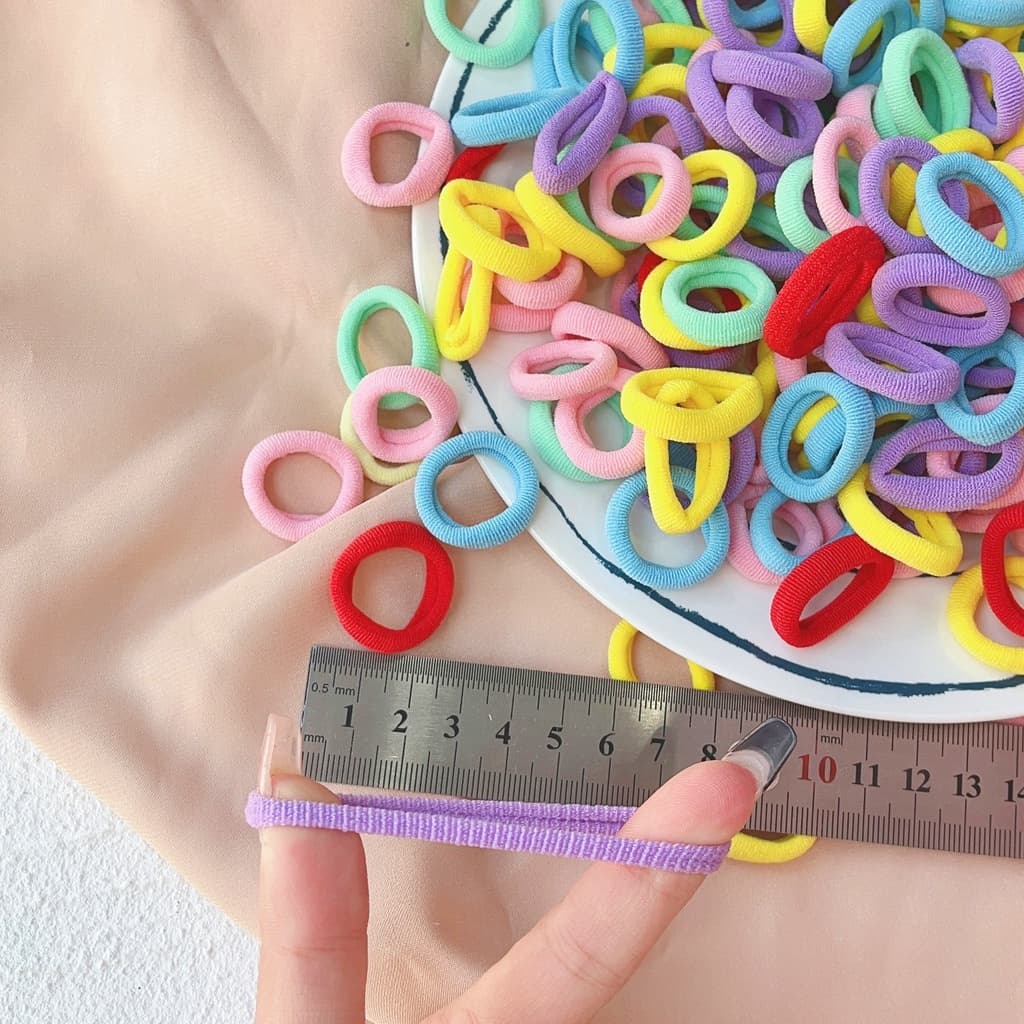 ยางรัดผมสีพื้น เรียบง่าย 20 ชิ้น/เซต ยางยืด คาดผม เชือกรัดผม เครื่องประดับผม สําหรับเด็กผู้หญิง ที่ใส่หางม้า รูปที่ 6