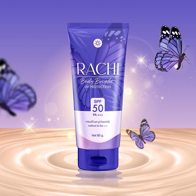 Rachi Body Bright UV Protection SPF50 PA+++ 80g ราชิ บอดี้ ไบร์ท ยูวี โพรเท็คชั่น เอสพีเอฟ 50 พีเอ+++. รูปที่ 2