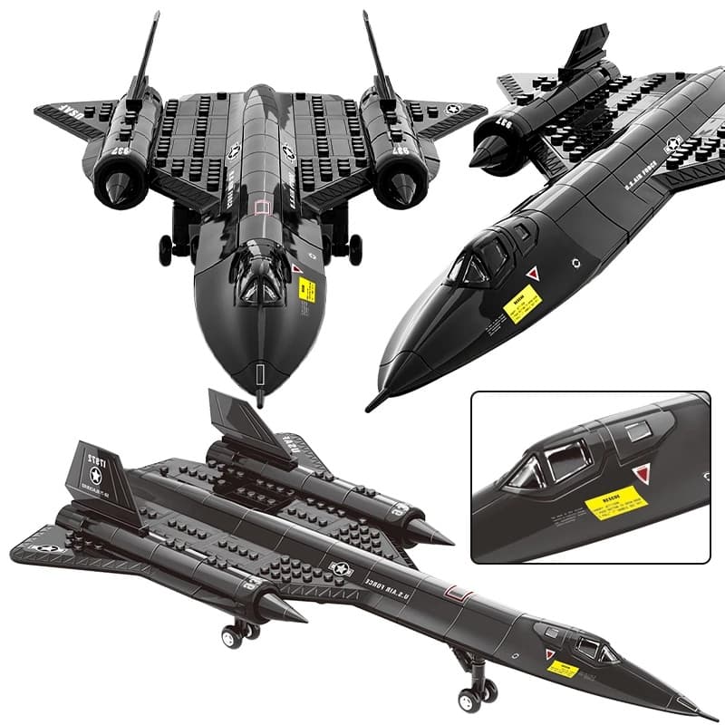 City Police SWAT SR-71 บล็อคตัวต่อโมเดลเครื่องบินรบ รูปนกแบล็คเบิร์ด ของเล่นสําหรับเด็ก 6 ปีขึ้นไป รูปที่ 1