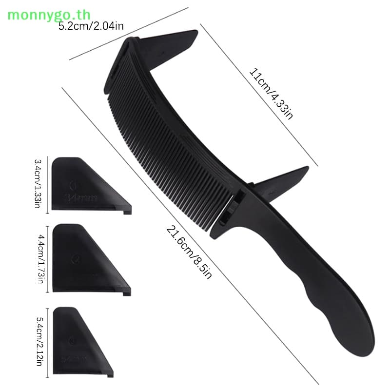 Monnygo 1PC หวีโค้งผู้ชายตัดผมสไตลิสต์แบนแปรง Cutg หวี TH รูปที่ 7
