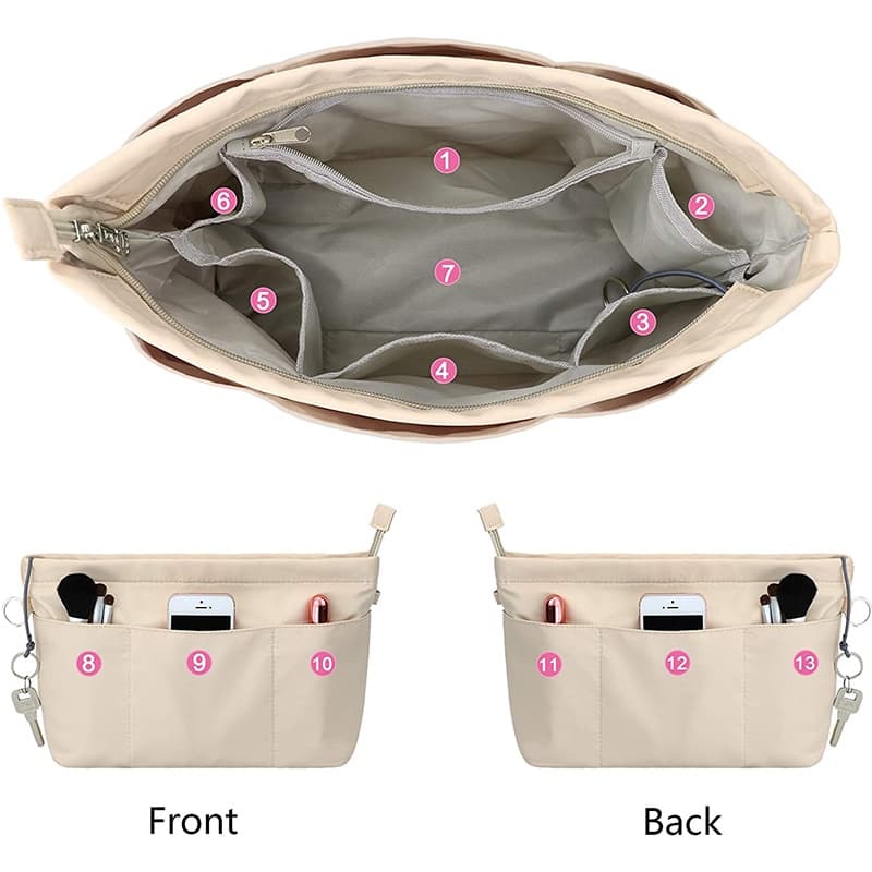 LONGCHAMP กระเป๋าไนลอนออแกไนเซอร์ใส่กระเป๋าถือหรูหรา ซิปกระเป๋าด้านใน 13 ช่อง รูปที่ 3