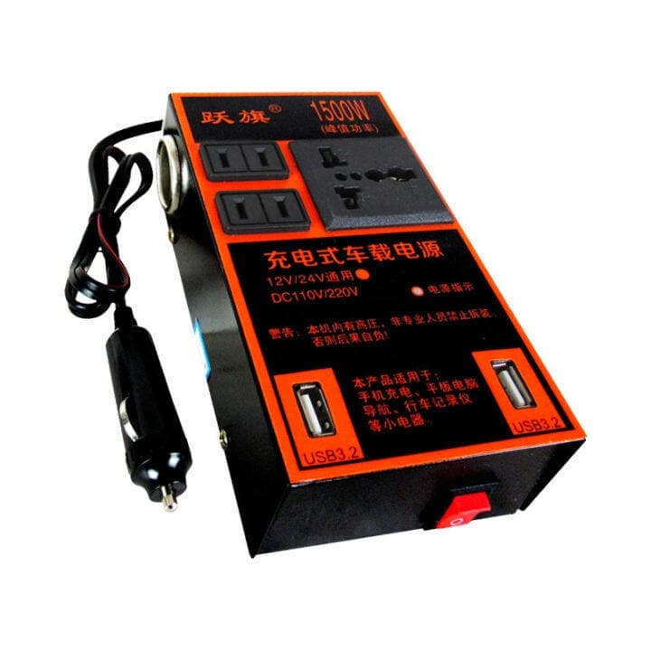 6USB อินเวอร์เตอร์ ในรถยนต์หม้อแปลงไฟ 12v 24Vเป็น 220 รถยนต์ / รถบรรทุก ตัวแปลงไฟในรถให้เหมือนไฟบ้าน รูปที่ 9