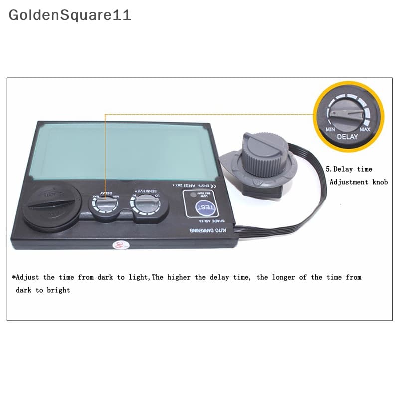 Gd หมวกกันน็อคเชื่อม เลนส์กรองแสงอัตโนมัติ พลังงานแสงอาทิตย์ TIG Goldensquare รูปที่ 3