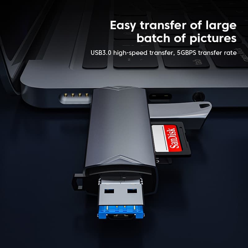 Moov CR01 6 in 1 Card Reader Type C / USB 3.0 / Micro OTG เครื่องอ่านการ์ด SD card แฟลชไดรฟ์ รูปที่ 3