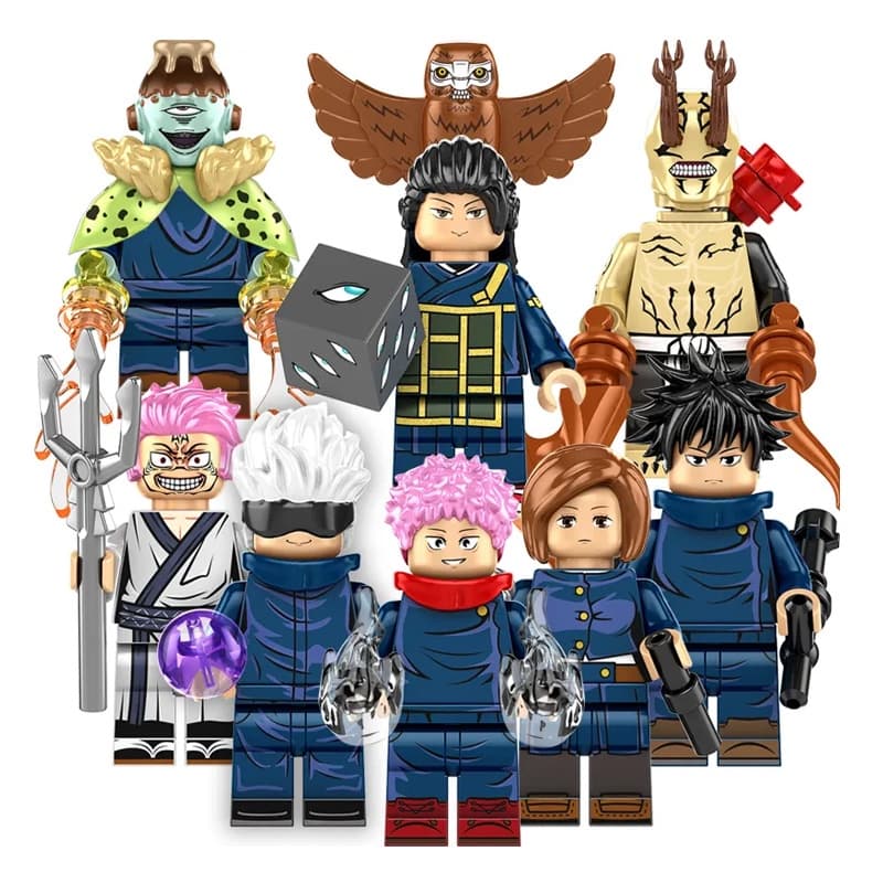 ของเล่นตัวต่อฟิกเกอร์ Jujutsu Kaisen Itadori Yuji Geto Suguru Hua Yu ขนาดเล็ก สไตล์ญี่ปุ่น รูปที่ 1