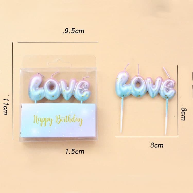 ร้านไทย เทียนวันเกิด Happy Birthday เทียนLOVE เค้ก cake เทียน อุปกรณ์ตกแต่งเค้ก V1-3 รูปที่ 7