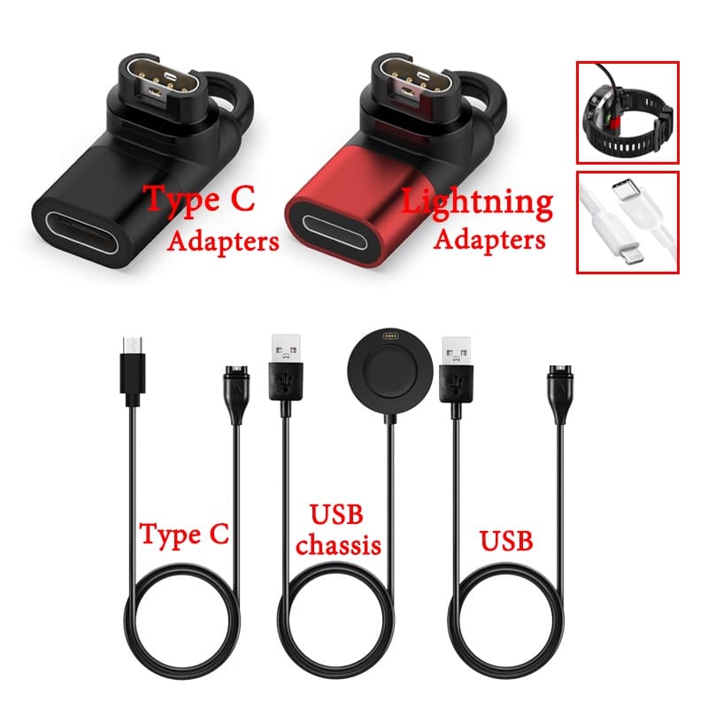 สายชาร์จสําหรับ Garmin Venu 4 3 2 2s plus Forerunner 970 965 570 245 645 165 55 158 Vivoactive 6 5 3 Garmin Fenix 8 7 6 5X 6 5S Garmin vivomove Type C USB iOS รูปที่ 1