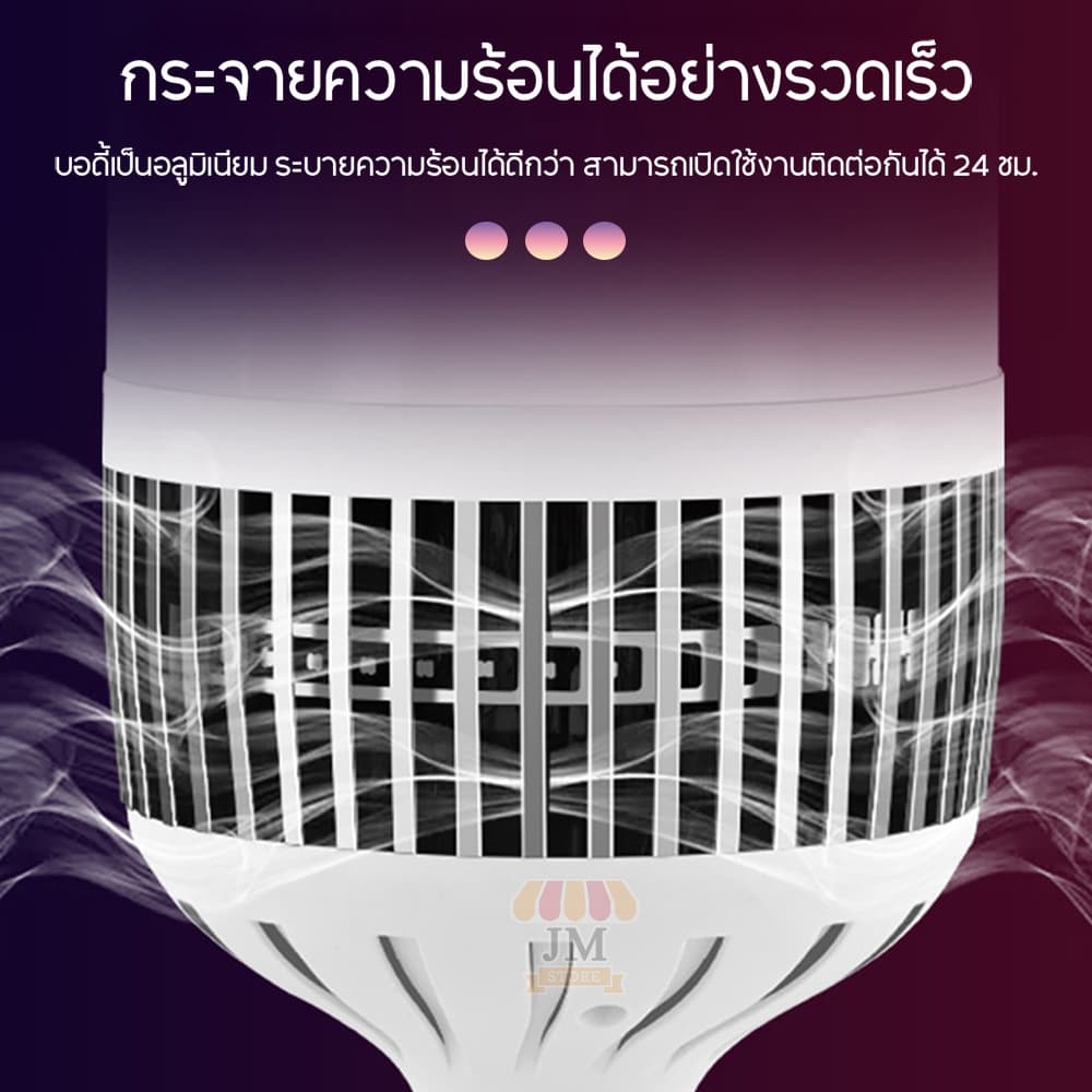 หลอดไฟ LED ทรงกระบอก 150W/350W ระบายความร้อนไว ไฟสว่าง ขั้ว E27 แสงขาว,วอร์มไวท์ หลอดไฟบ้าน 220V BULB HLX HL-30150 รูปที่ 7