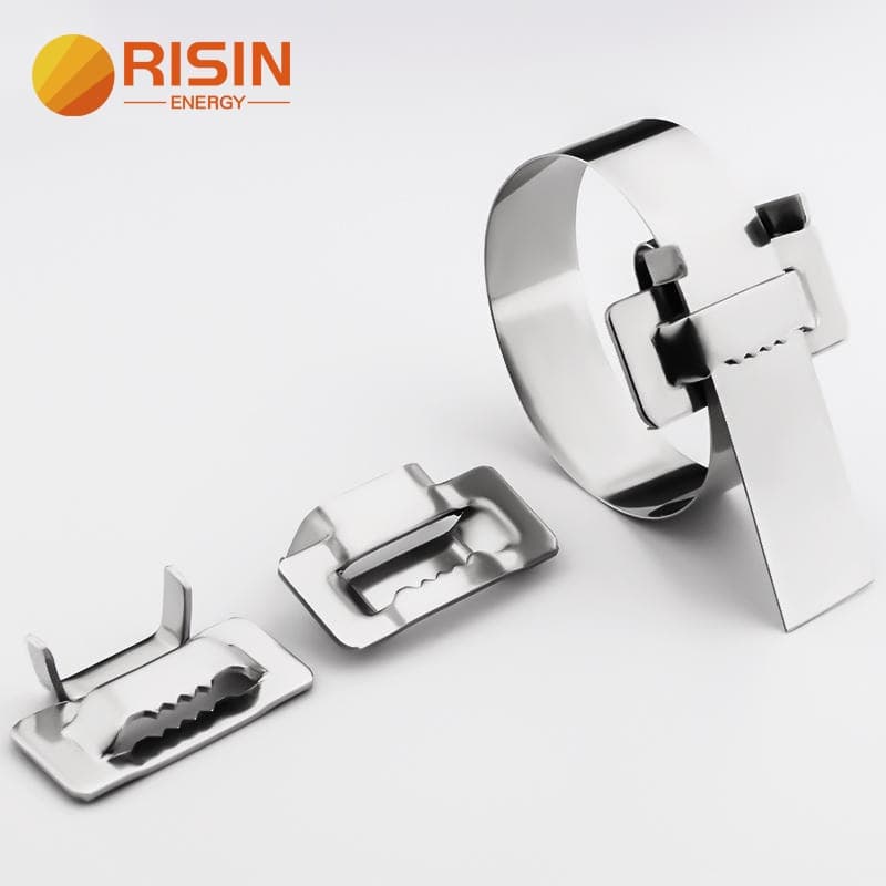 Risin หัวเข็มขัดล็อคหู สเตนเลส 304 SUS 12 มม. 16 มม. 20 มม. พร้อมสายคล้อง 20 ชิ้น ต่อล็อต รูปที่ 3