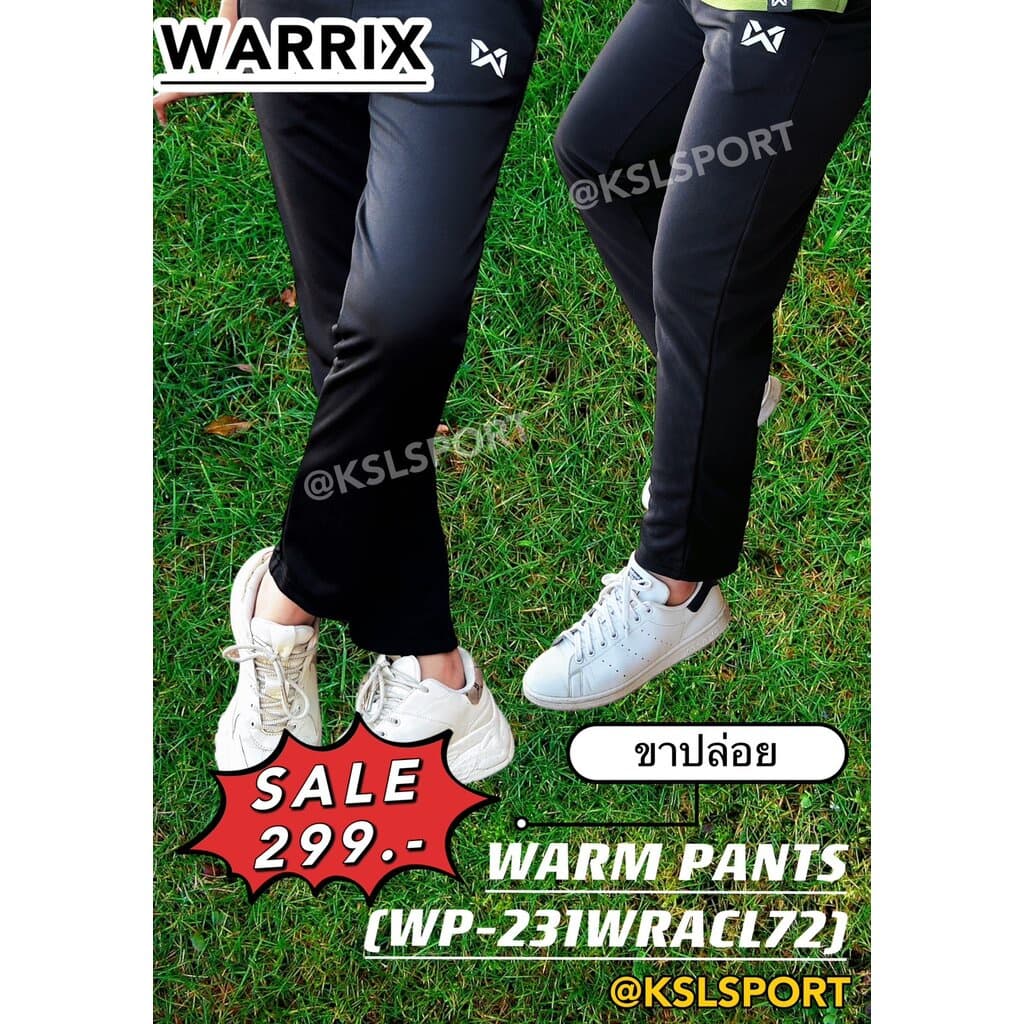 WARRIX กางเกงวอร์มขายาว ขาปล่อย รหัส WP-231WRACL72 Jogger ใส่วิ่ง ออกกำลังกาย ทำงาน สีดำ กรมท่า เทา รูปที่ 3
