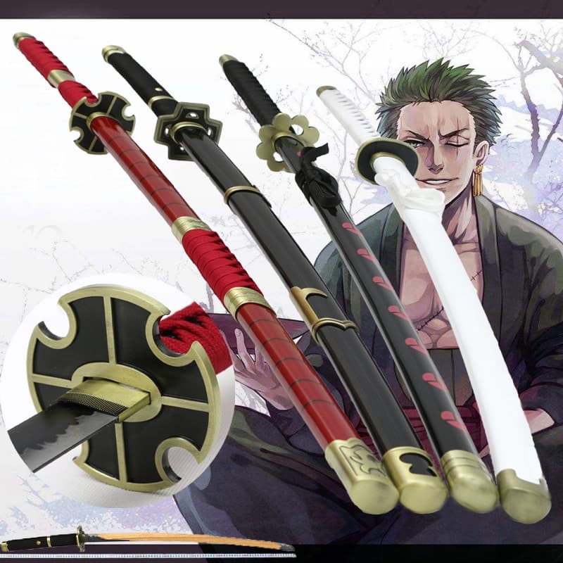 จัดส่งจากประเทศไทย One Piece ดาบซามูไร ดาบคาตานะ ดาบ ดาบพิฆาตอสูร ดาบของเล่น ของเล่น ดาบไม้ 104cm ของเล่นคอสเพลย์ การ์ตูนญี่ปุ่น รูปที่ 8