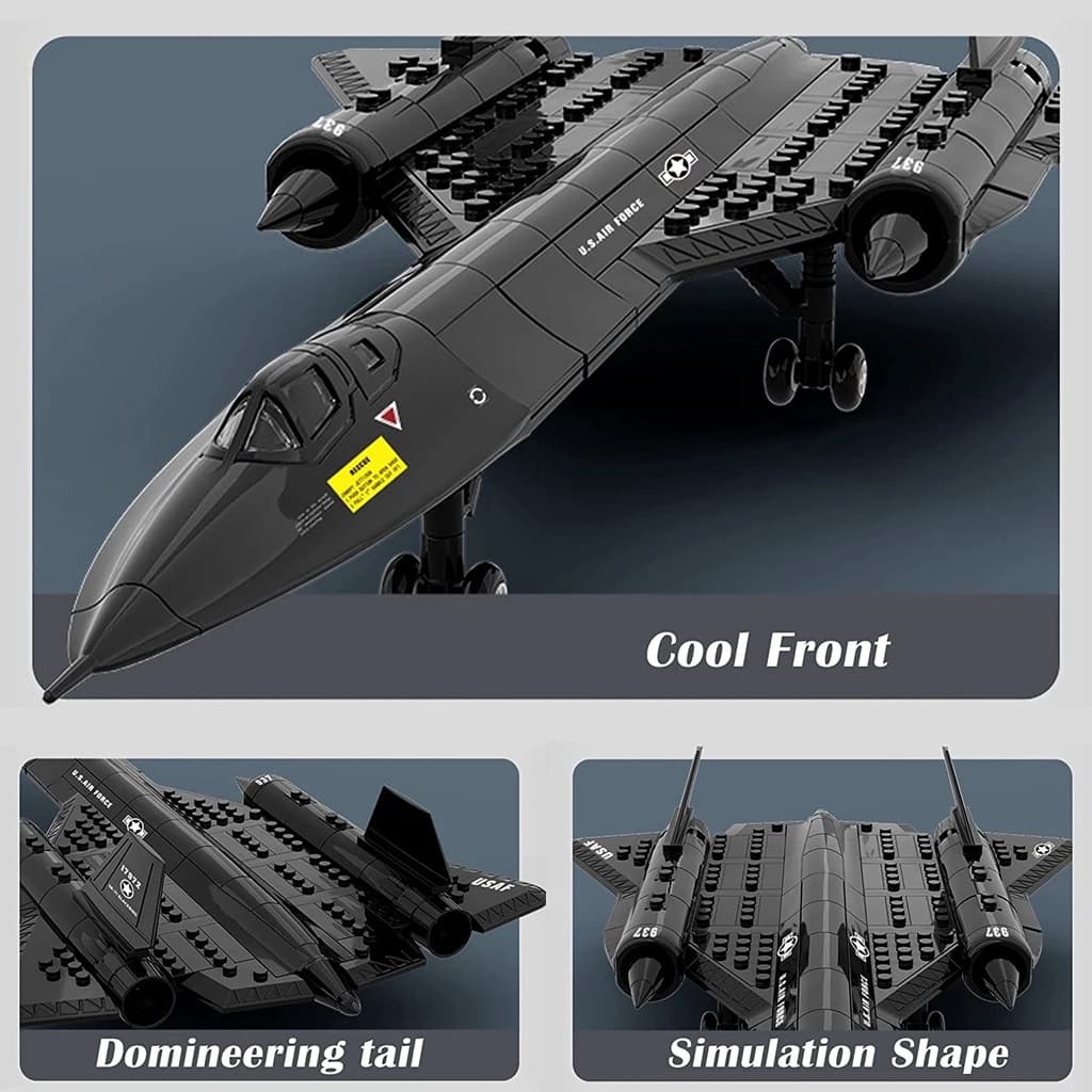 City Police SWAT SR-71 บล็อคตัวต่อโมเดลเครื่องบินรบ รูปนกแบล็คเบิร์ด ของเล่นสําหรับเด็ก 6 ปีขึ้นไป รูปที่ 3