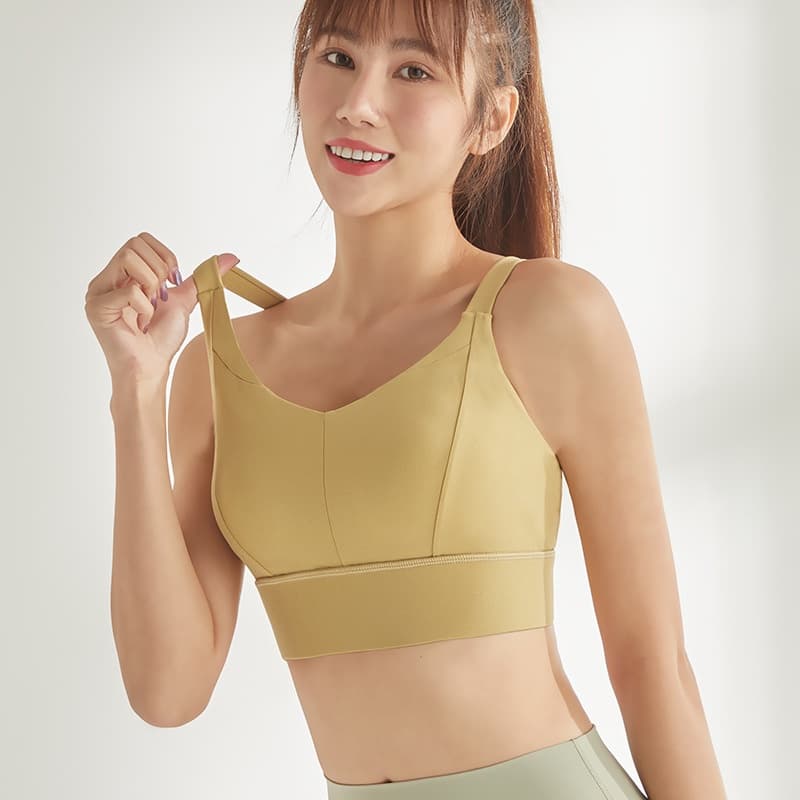 สปอร์ตบรา กันกระแทก ความแข็งแรงสูง สวยงาม สําหรับผู้หญิง ใส่เล่นโยคะ ฟิตเนส รูปที่ 6