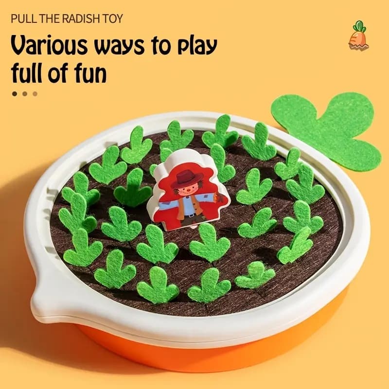 Montessori ของเล่นเพื่อการศึกษา เกมดึงหัวไชเท้าสนุก การเรียนรู้เด็กก่อนวัยเรียน การฝึกความจํา ของเล่นพัฒนาการ รูปที่ 4