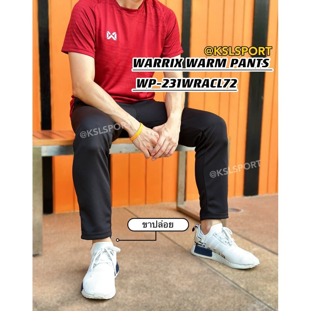 WARRIX กางเกงวอร์มขายาว ขาปล่อย รหัส WP-231WRACL72 Jogger ใส่วิ่ง ออกกำลังกาย ทำงาน สีดำ กรมท่า เทา รูปที่ 5
