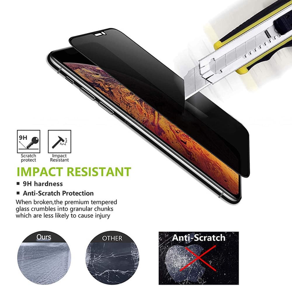 มีกันขอบ Anti-Spy ฟิล์มกระจก for iPhone 11 15 13 Pro Max 17 16 14 12 15 Pro Max Air XR 7 8 Plus XS Max 16 Plus 13 11 Pro รูปที่ 6