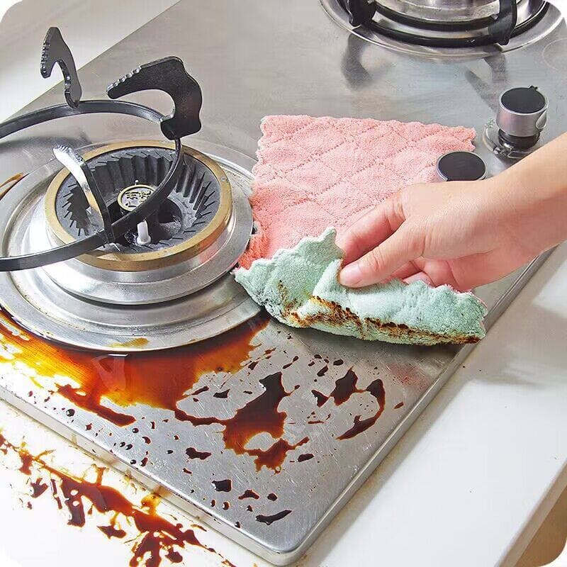 Mangihome ผ้าเช็ดโต๊ะซับน้ำ ผ้าอเนกประสงค์ เช็ดโต๊ะ ขี้ริ้ว เช็ดจาน ทำความสะอาด ซึมซับน้ำได้ดี 10/30/50แผ่น 25x25 จัดส่งที่รวดเร็ว รูปที่ 3
