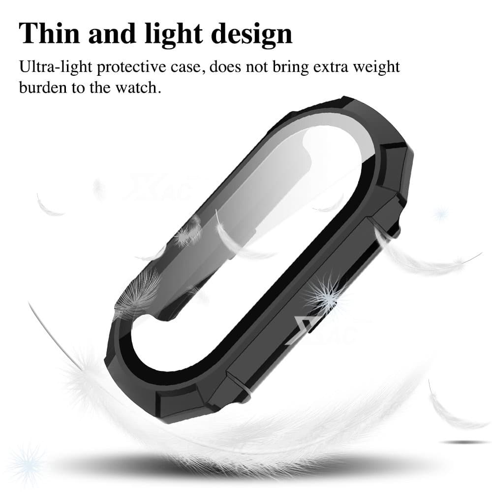 แก้ว + เคสสําหรับ Xiaomi Mi Band 10/9/8 Accessoroy PC All-around กันชนฝาครอบป้องกันสําหรับ Xiaomi Band 8 7 6 5 4 อุปกรณ์เสริม รูปที่ 6