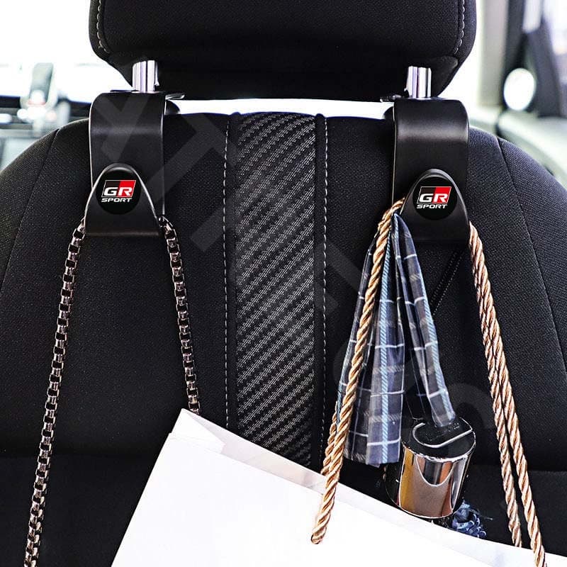 1/2 ชิ้น Toyota GR ตะขอแขวนเบาะหลังรถยนต์ สําหรับ Toyota Agya Razie Calya Avanza Veloz Rush Kijiang Innova Yaris Corolla Cross bZ4X RAV4 รูปที่ 3
